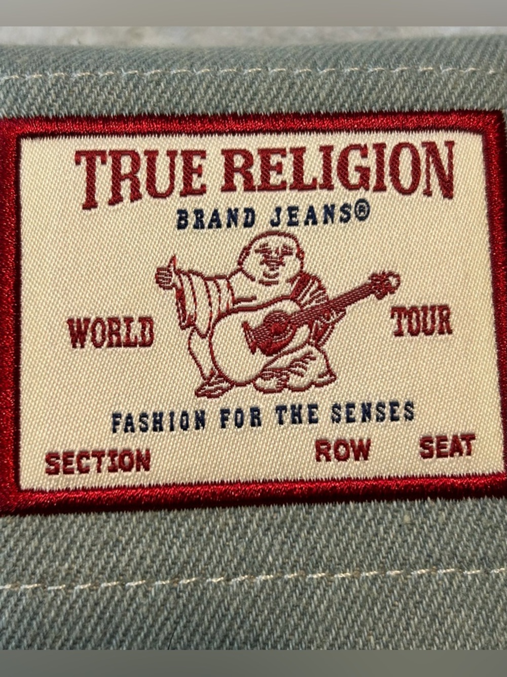 TRUE RELIGION DENIM CROSSBODY/WRISTLET/WALLET, LEATHER TRIM, NEW W/ TAGS! - Picture 13 of 14